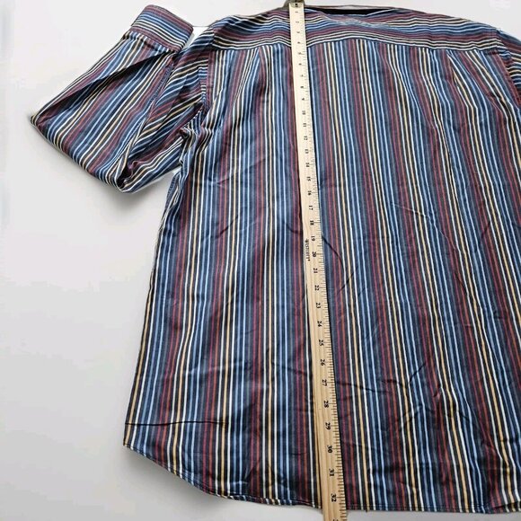 Paul & Shark Yachting Shirt Mens 42/16 Multicolor Stripes LS Collar Cotton FLAW - Picture 7 of 16